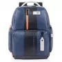 Laptop backpack Piquadro Urban 15.6 inches made of leather with USB port